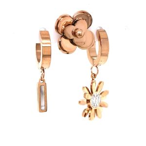 Chn-0137-84 Üçlü Çelik Küpe