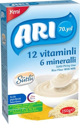 Arı Mama 12 Vitaminli 6 Mineralli Sütlü Pirinç Unu 200 gr - 12 Adet
