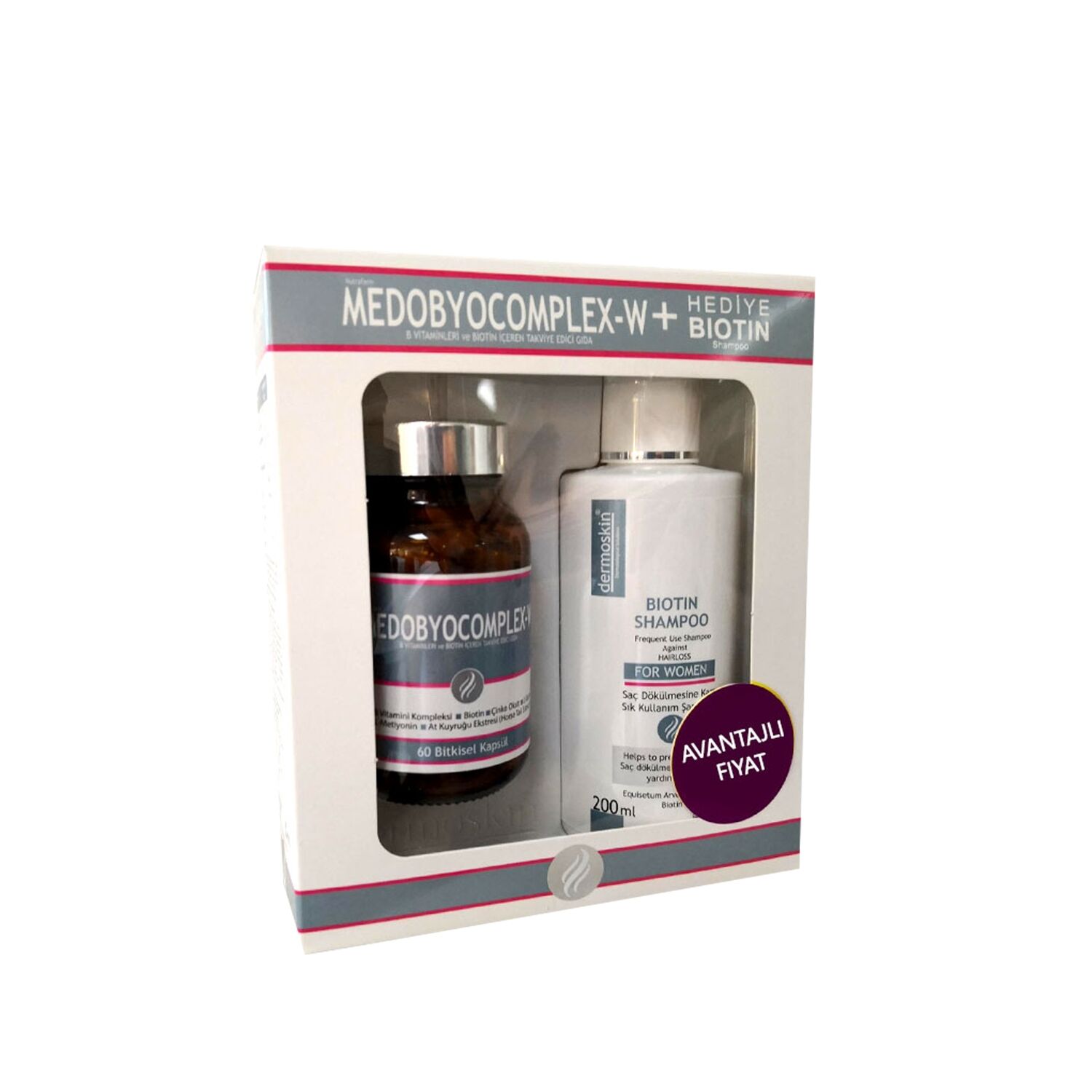 Dermoskin Medobyocomplex-W Kadın Biotin 60 Kapsül