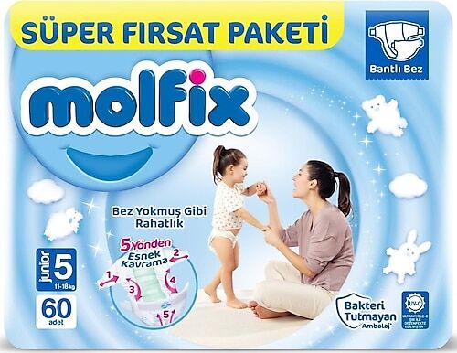 Molfix 5 Numara (11-18 kg) 60 Adet