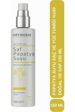 Optiderm Papatya Suyu Saç ve Yüz Toniği %100 Doğal ve Saf 150 ml