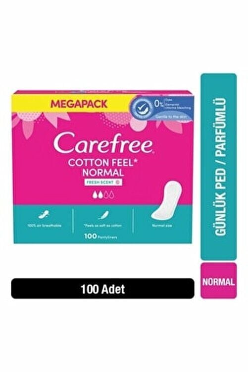 Carefree Cotton Feel Normal Parfümlü Günlük Ped 100'lü