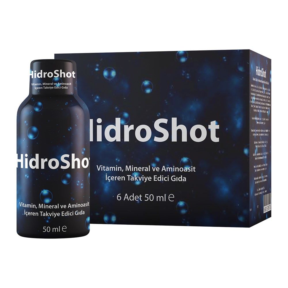 Hidroshot Vitamin Mineral ve Aminoasit İçeren Takviye Edici Gıda 50 ml 6'lı - 5 Adet