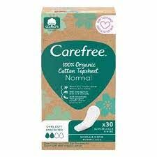 Carefree Organic Cotton Topsheet Normal Günlük Ped 30'lu