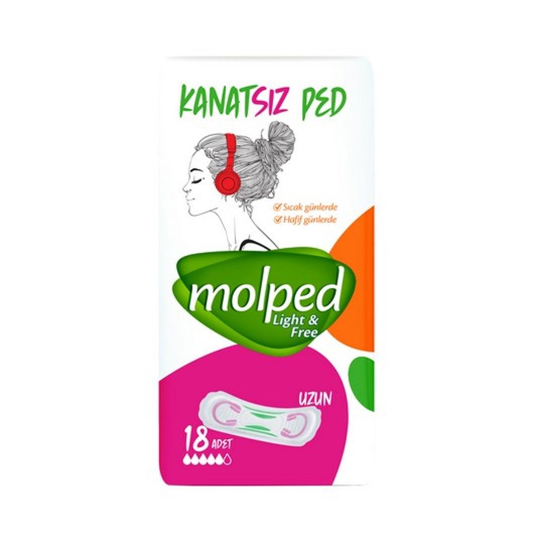 Molped Kanatsız Hijyenik Ped Uzun 18'li