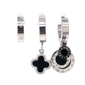 Chn-0137-88 Üçlü Çelik Küpe