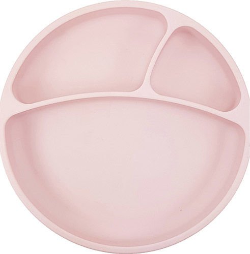 Oioi Vakum Tabanlı Silikon Tabak - Pembe