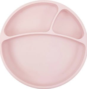 Oioi Vakum Tabanlı Silikon Tabak - Pembe