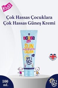 Aquas Kids Çok Hassas Ciltler Güneş Kremi SPF50+ 100 ml