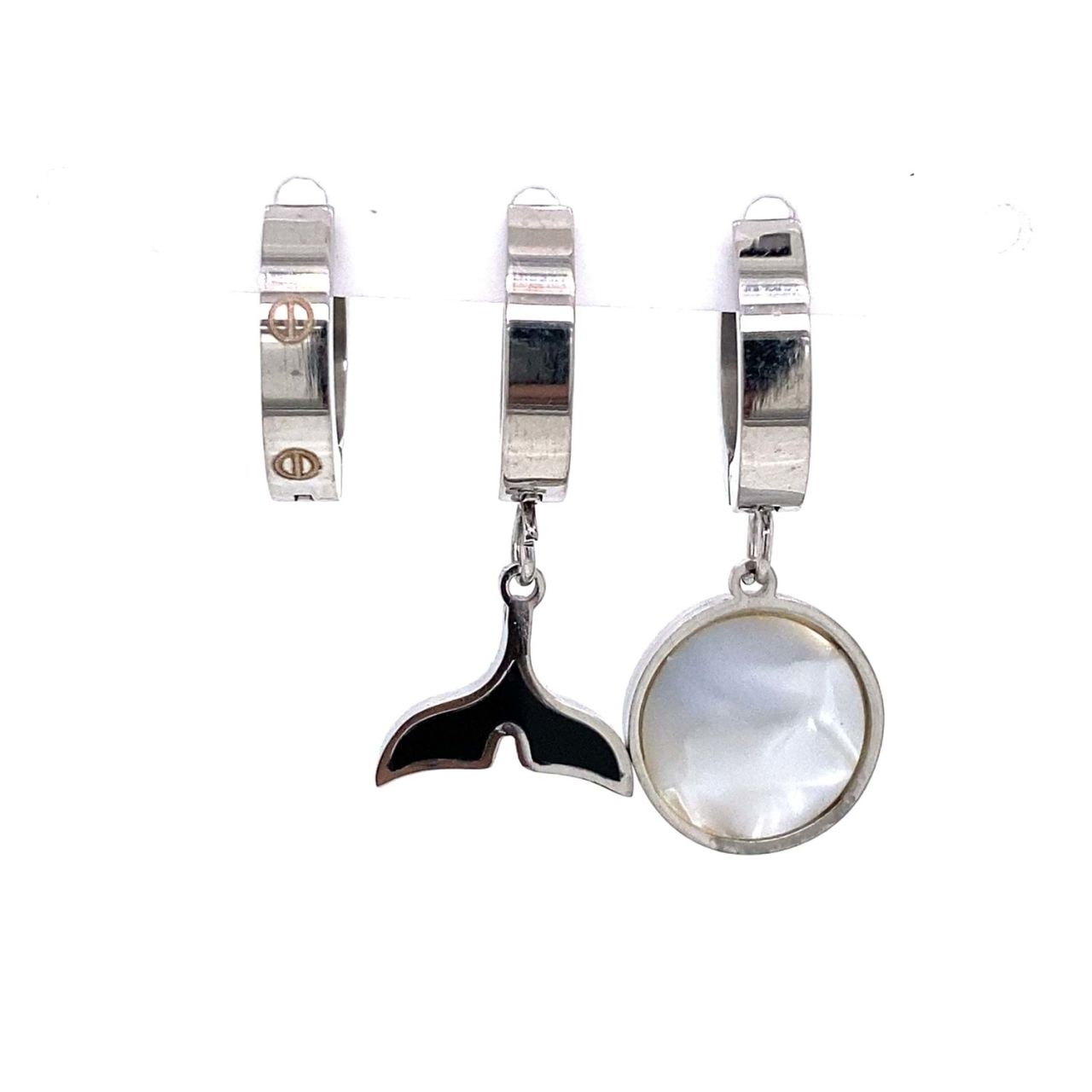 Chn-0137-100 Üçlü Çelik Küpe