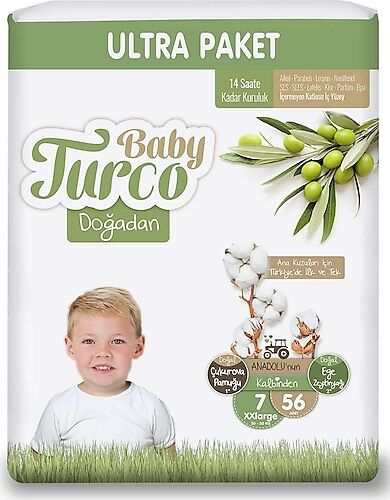 Baby Turco 7 Numara Çocuk Bezi 56'lı