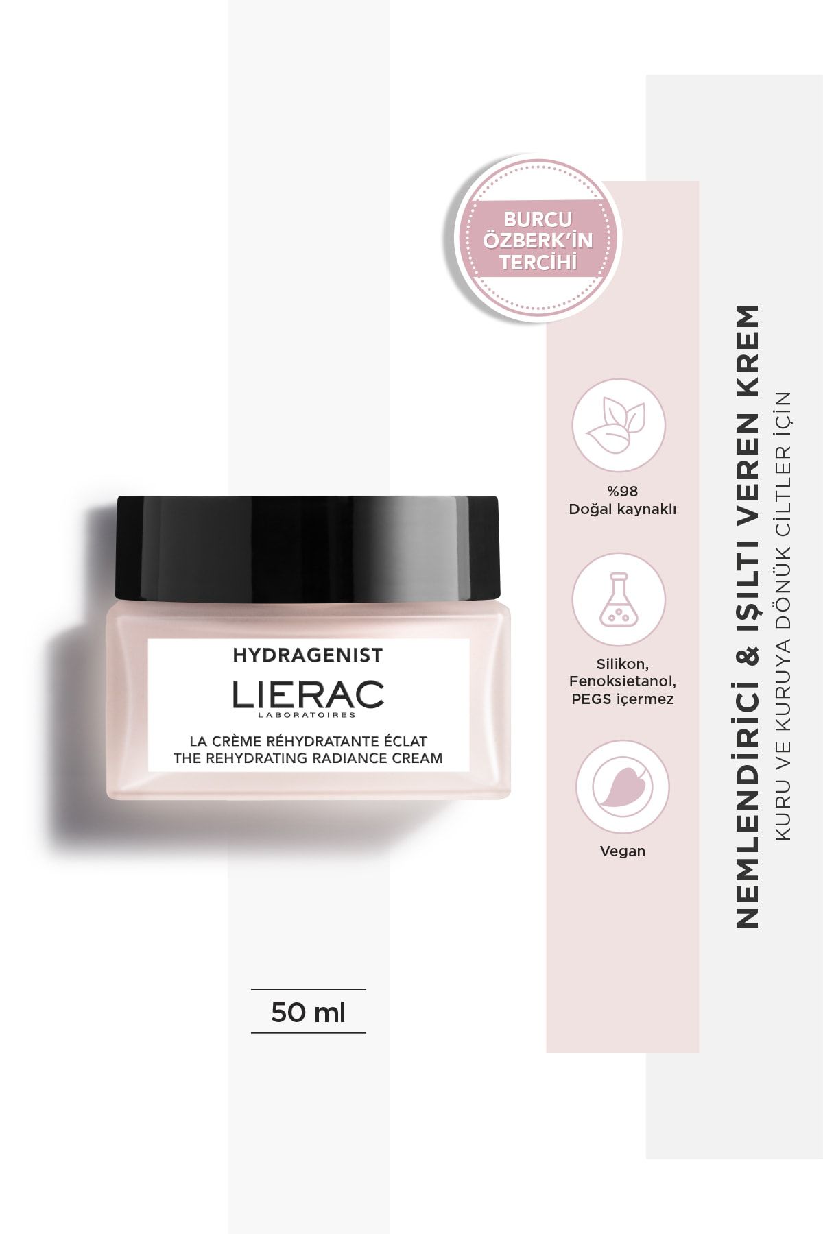 Lierac Paris Hydragenist The Rehdyrating Radiance Cream Gel Vegan Nemlendirici Işıltı Veren Krem Jel 50 ml