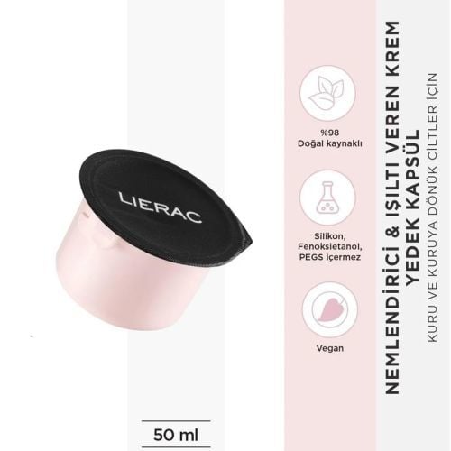 Lierac Paris Hydragenist The Rehydrating Radiance Cream Refill Nemlendirici Işıltı Veren Krem Yedek Kapsül 50 ml