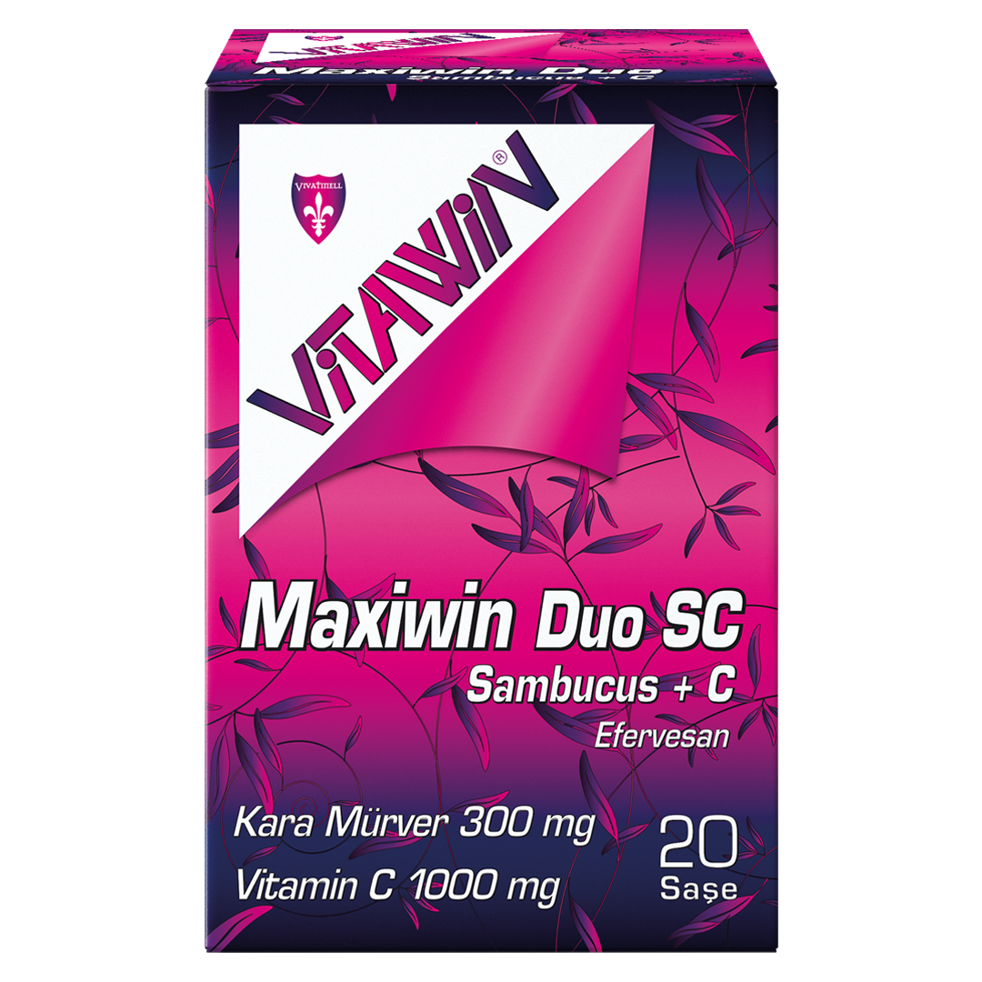 Vitawin Maxiwin Duo SC 300 mg Kara Mürver + 1000 mg C Efervesan Saşe