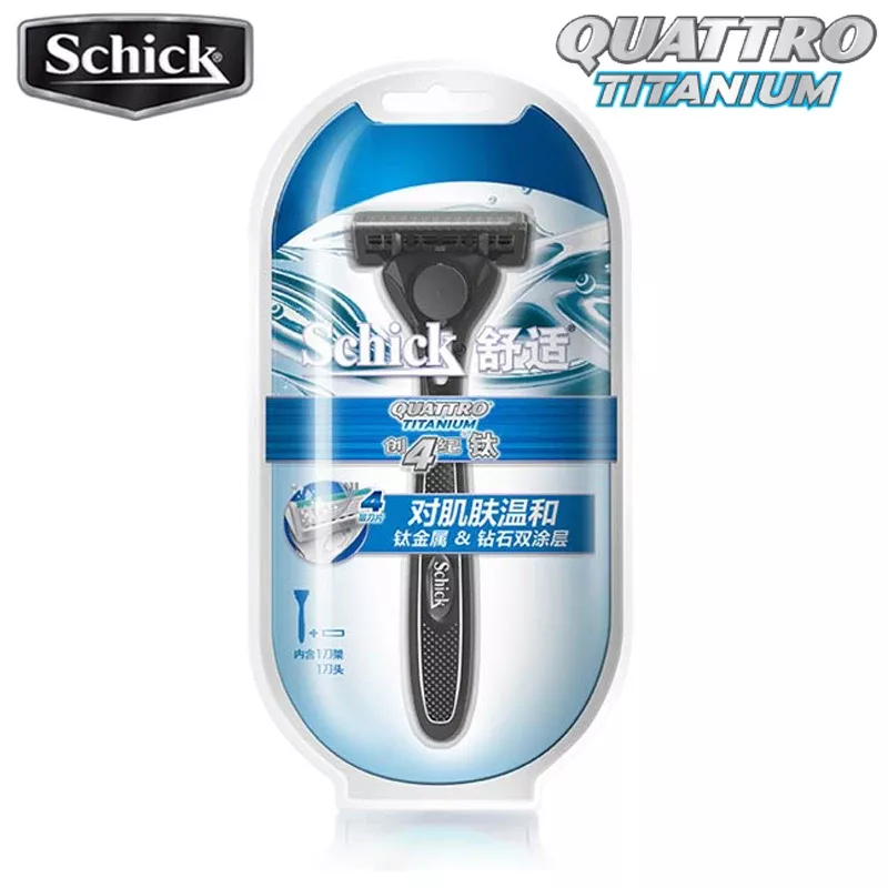 Schick Erkek Tıraş Makinesi Karışık Başlangıç Tıraş Seti 1 Makine 4 Bıçaklı Kartuş ve 6 Bıçaklı Kart