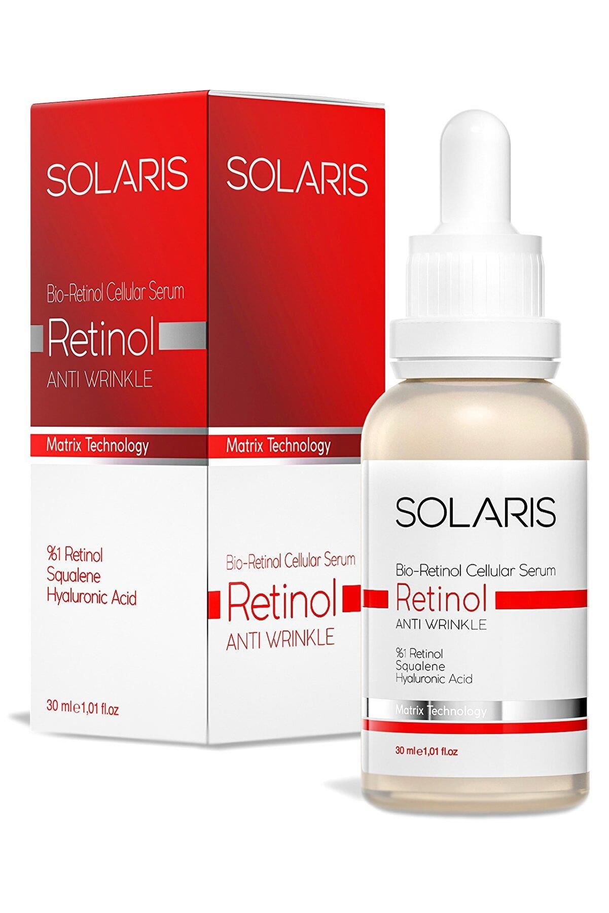 Solaris Onarıcı & Besleyici Retinol Cilt Bakım Serumu 1% Retinol ve Hyaluronic Acid 30 ml - 2 Adet