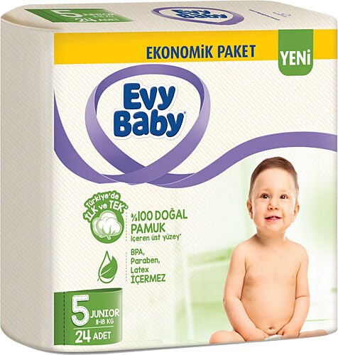 Evy Baby Bebek Bezi Junior Ekonomik No: 5 24'li