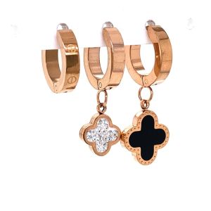 Chn-0137-132 Üçlü Çelik Küpe