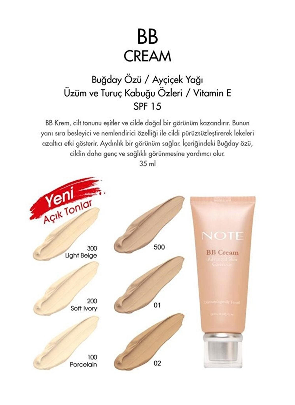 Note BB Krem SPF15 35 ml - 300 Light Beige