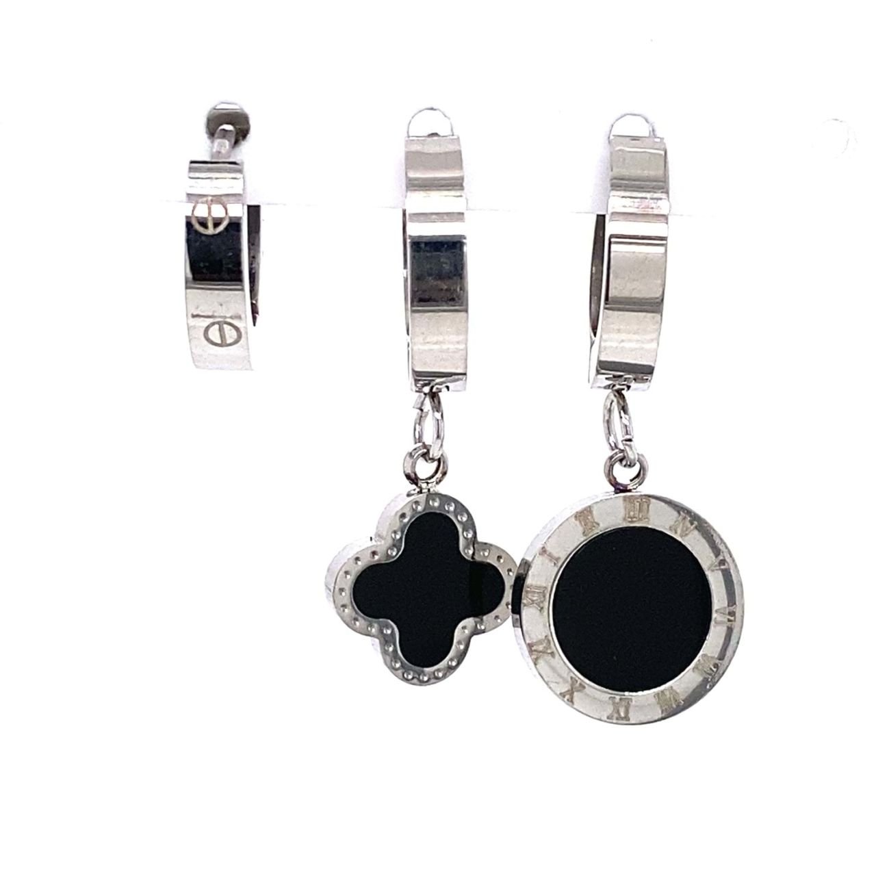 Chn-0137-133 Üçlü Çelik Küpe
