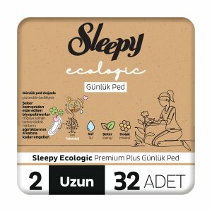 Sleepy Ecologic Premium Plus Günlük Ped Uzun 32'li