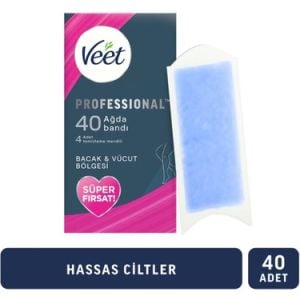 Veet Professional Bacak ve Vücut Bölgesi Sir Ağda Bandı 40'lı