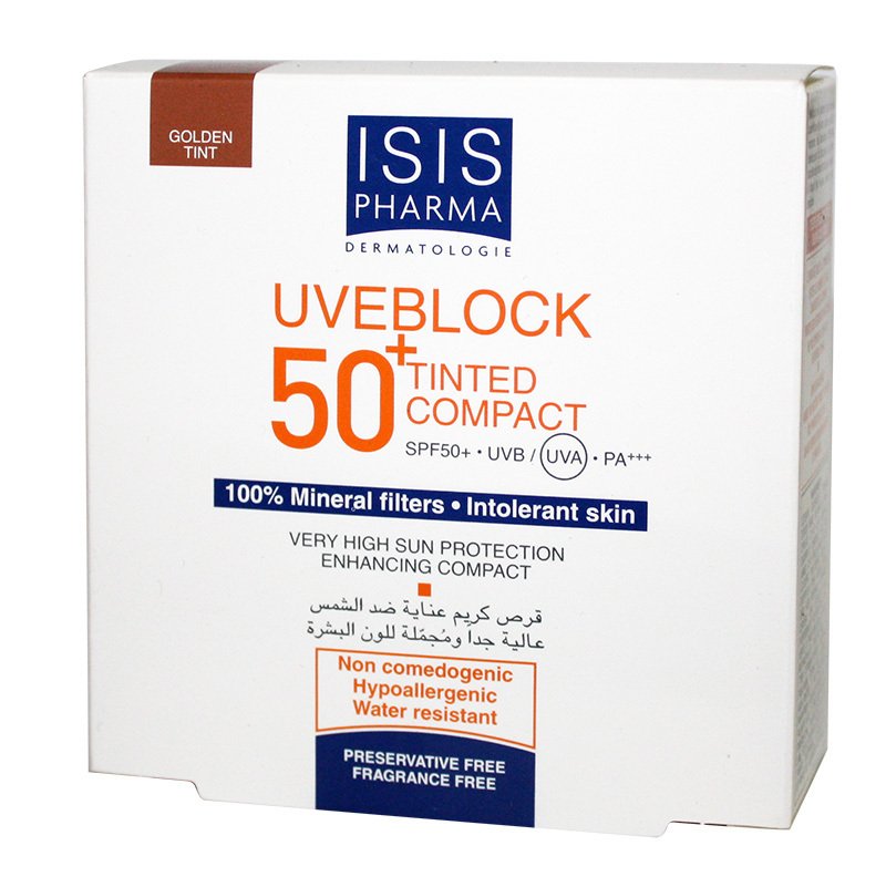 Uveblock 50+ Tinted Compact Powder Golden Tint 100% Mineral 10 gr
