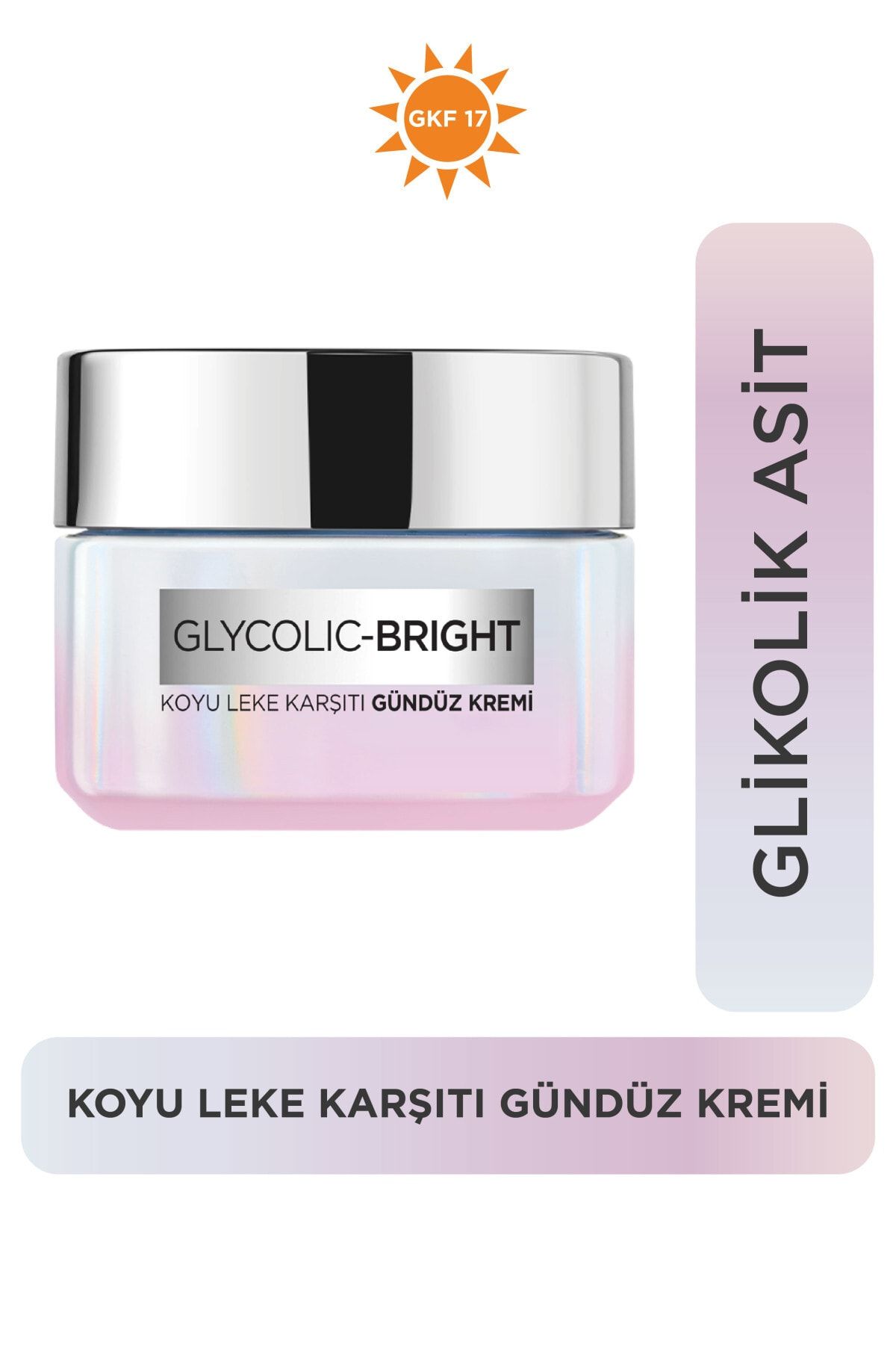 L'Oreal Paris Glycolic Bright SPF Etkili Koyu Leke Karşıtı Gündüz Kremi 50 ml