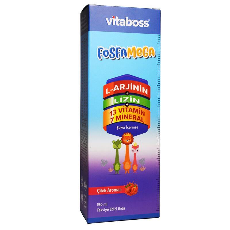 Vitaboss Fosfamega L-Arjinin Lizin Multivitamin Şurup 150 ml