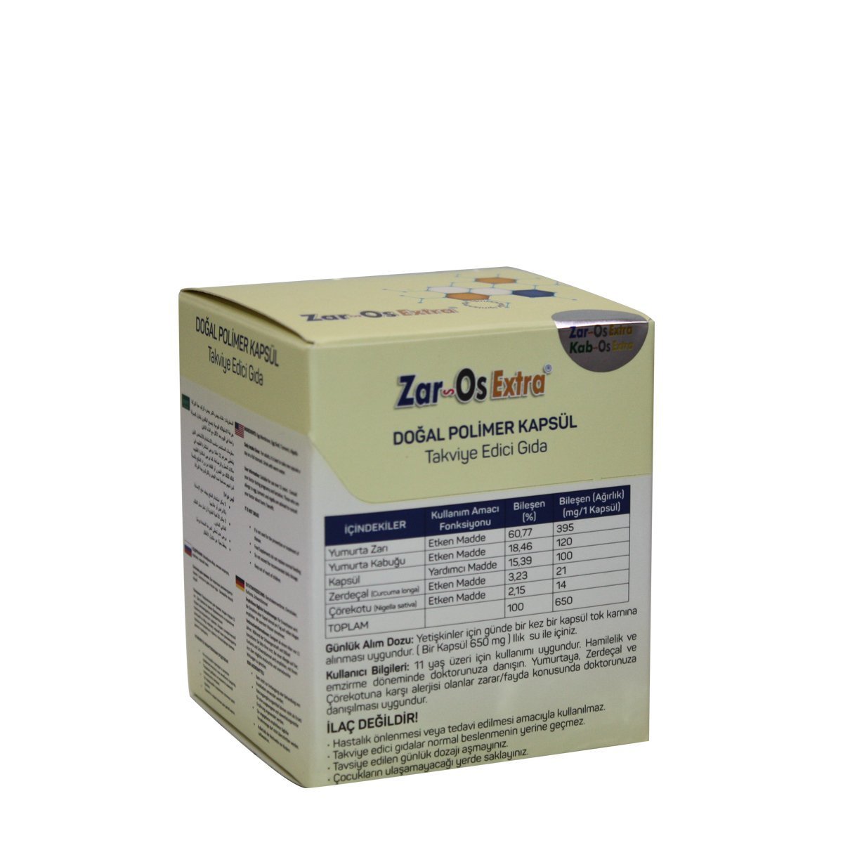 Zar-Os Extra Doğal Polimer 30 Kapsül