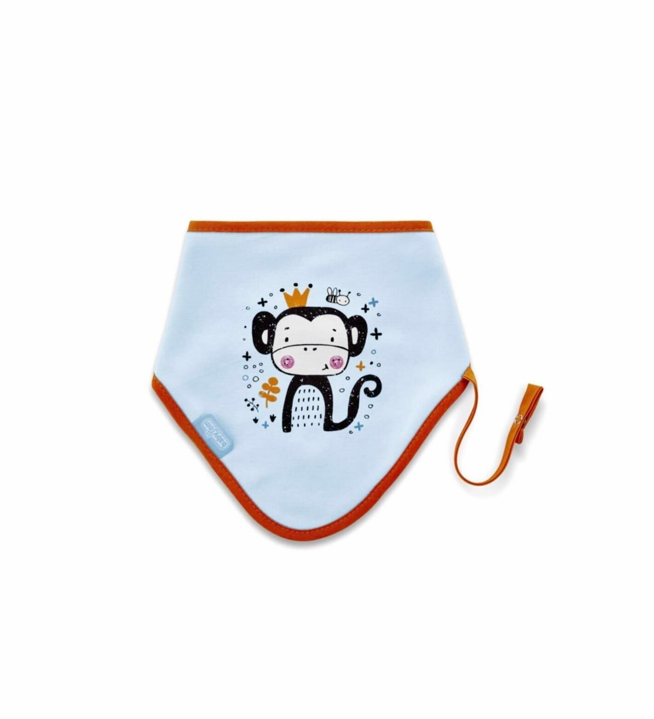 Babyjem Baby Jem Fular Önlük Emzik Tutacaklı Mavi