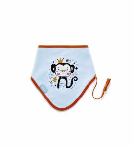 Babyjem Baby Jem Fular Önlük Emzik Tutacaklı Mavi