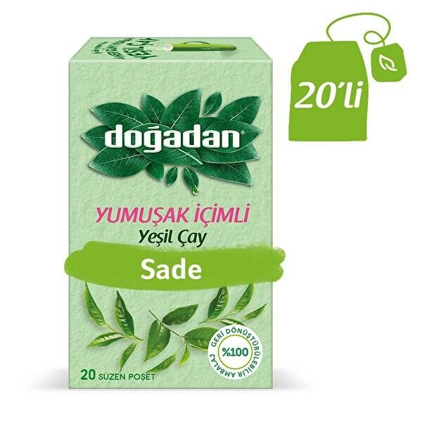 Doğadan Yumuşak İçimli Yeşil Çay 20'li