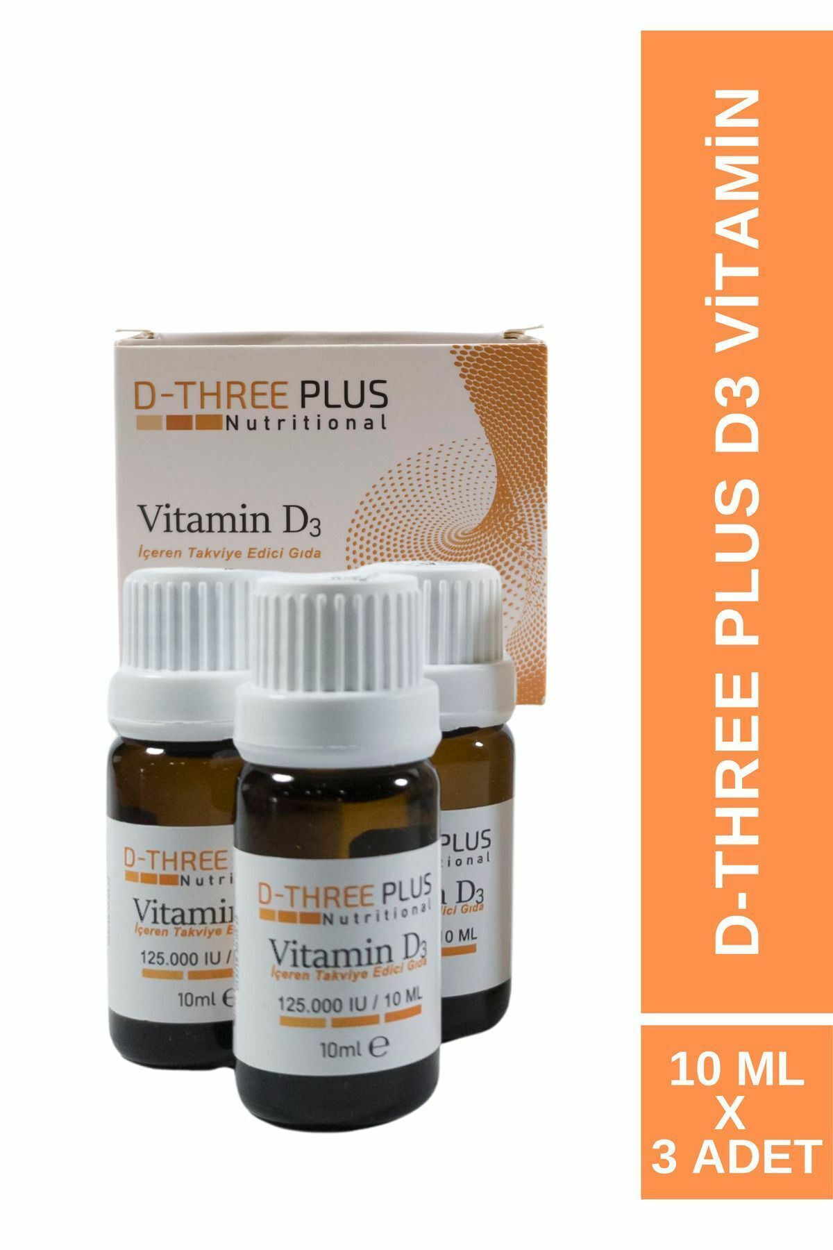 D-Three Plus Vitamin D3 10 ml - 3'lü Paket
