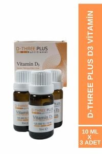 D-Three Plus Vitamin D3 10 ml - 3'lü Paket