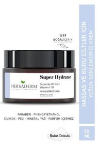 Herbaderm Super Hydrator Cilt Bariyerini Güçlendirici ve Onarıcı Yoğun Nemlendirici Krem 50 ml