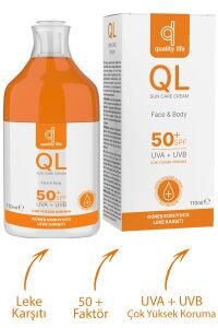 Quality Life Güneş Kremi Face & Body SPF50+ 110 ml
