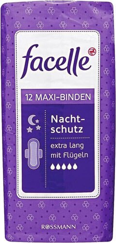 Facelle Maxi Kanatlı Gece Koruma Ped 12'li