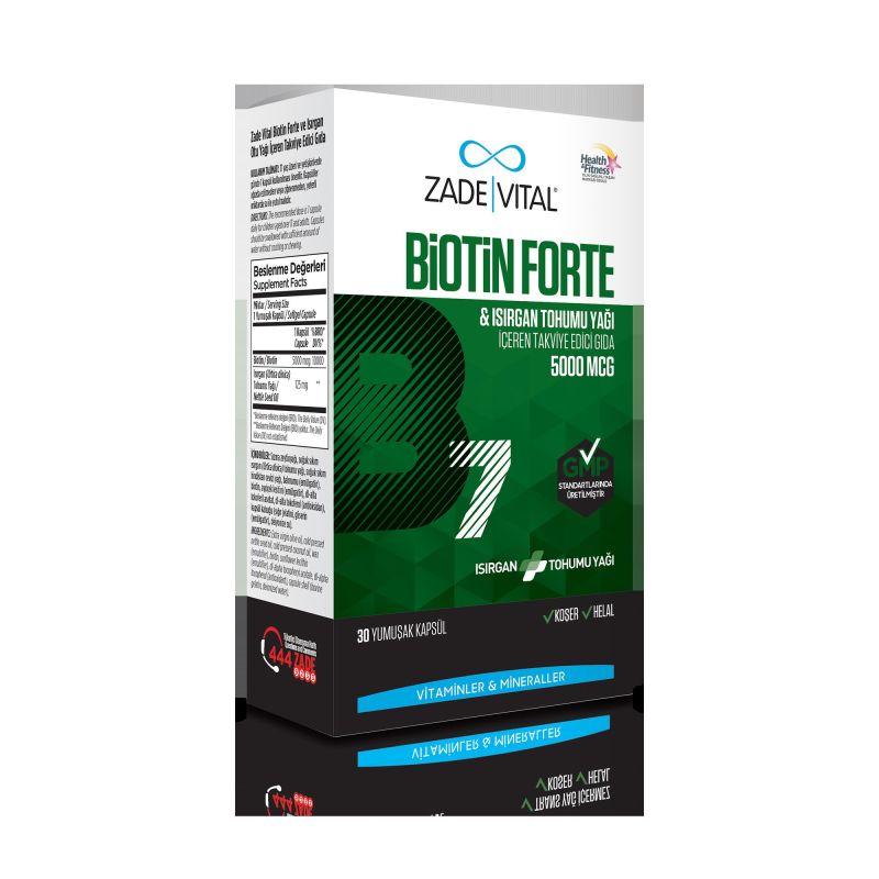 Zade Vıtal Bıotın Forte 30 Kapsul