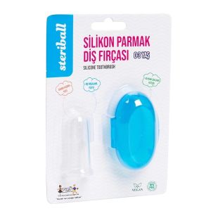 Steriball Hijyenik Silikon Parmak Fırçası - Mavi