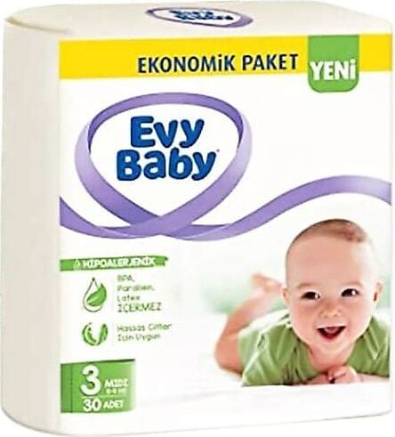 Evy Baby Bebek Bezi No 3 30'lu