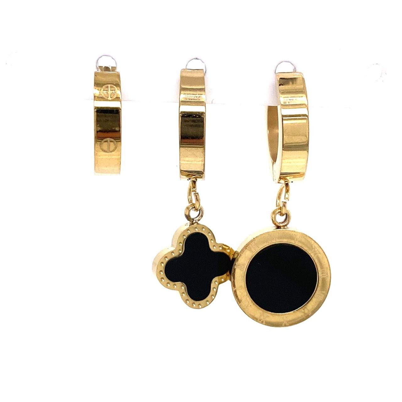 Chn-0137-134 Üçlü Çelik Küpe