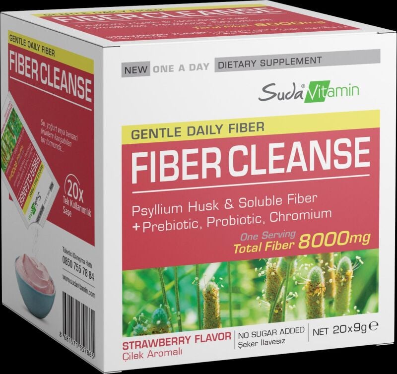 SUDA VITAMIN-FIBER CLEANSE STRAWBERRY 9 GR 20 SASE