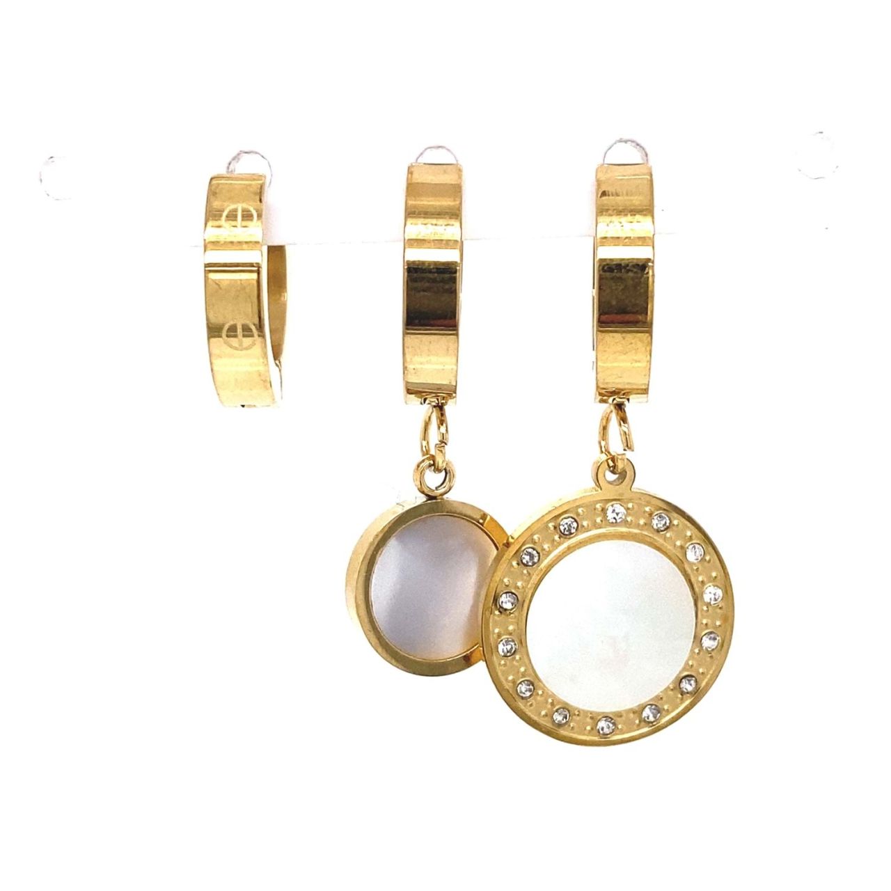 Chn-0137-137 Üçlü Çelik Küpe