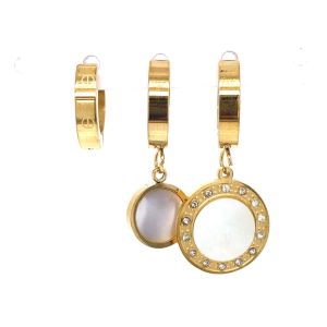 Chn-0137-137 Üçlü Çelik Küpe