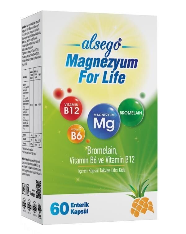 Alsego Magnezyum For Life 60 Kapsül