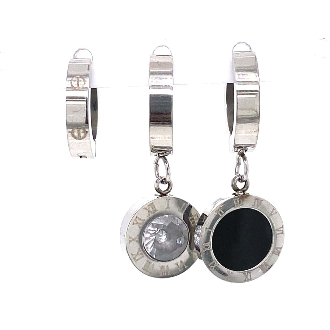 Chn-0137-49 Üçlü Çelik Küpe