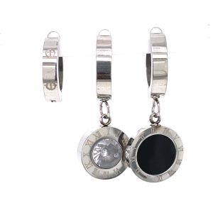 Chn-0137-49 Üçlü Çelik Küpe