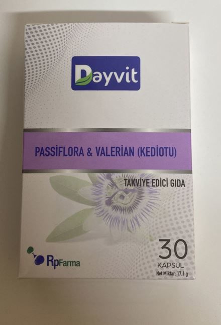 Dayvit Passiflora Valerian Kediotu 30 Kapsül