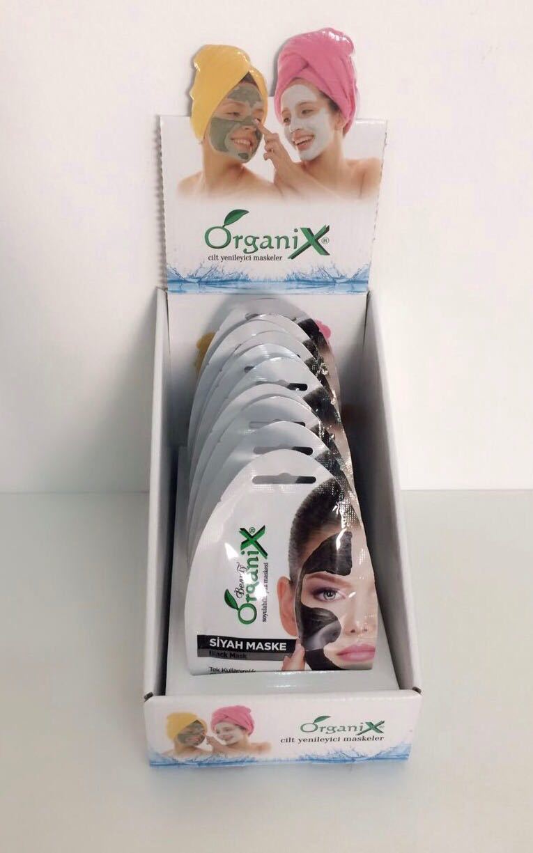 SIYAH MASKE ORGANIX TEKLI 12 LI SET